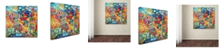 Trademark Global Oxana Ziaka 'Unicorn' Canvas Art - 14" x 14" x 2"